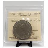 1982 Canada $1 ICCS Mint State 65
