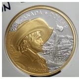 2008 Gold Plated Sterling Silver Proof $1 Dollar