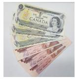 1973 to 1986 Canada Banknotes