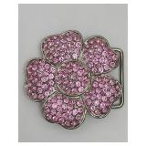 Belt Buckle - Flower - Pink