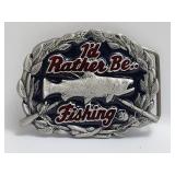 Belt Buckle - I'd Rather Be.. Fishing
