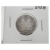 1918 25c Silver King George V