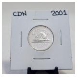 2001 Silver Proof 5 Cents Cameo