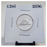 1996 Silver Proof 5 Cents Cameo