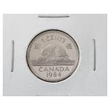 1984 5 Cents Heavy Cameo Proof