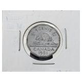 1951 Nickel 5 Cents Beaver