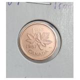 1987 Cent Proof Heavy Cameo