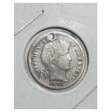 1892 Barber Silver Dime Holed US