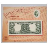 USA $5 Printing Sample 1899