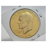 1976 1776 US Gold Plated $1 Bicentennial Dollar