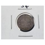 1890 Newfoundland Silver 5 Cents Canada
