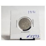 1931 Canada 5c King George V