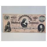 Repro US Confederate $100000 Dollars