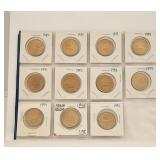 Canada $1 Dollar Set 1987 to 1995 11 Coins