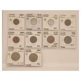 China Taiwan 1955 to 1984 10 Coin Set