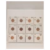 US Lincoln Cents 1959 to 1968D UNC