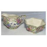 Royal Minton Chintz Cream and Sugar Set