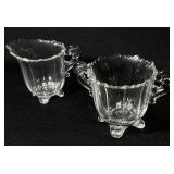 Anchor Hocking cream and sugar set unsigned