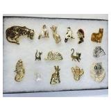 Assorted Cat Broaches Collection