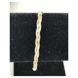 Sterling Silver Tri-Color Bracelet