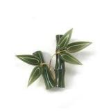 Jade Stone bamboo style,  Broach
