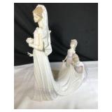 Llardo statue. Bride and Flower Girls