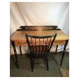 Hitchcock Desk  and chair 30T x 42L x 20D