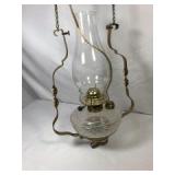 Victorian Converted Ceiling Oil Lamp