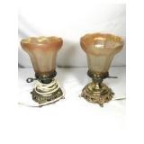 Victorian Torchiere Style Desk Lamps 8in tall