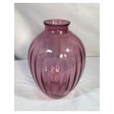 Ruby Glass Vase 7 in tall