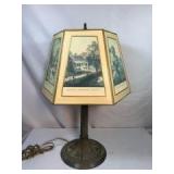 Lamp 21 in tall bronze base