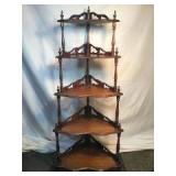 Vintage Walnut Corner Shelf