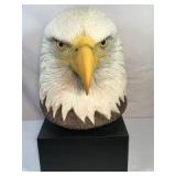 American Bald Eagle Head Statue w Stand total