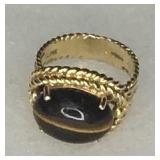 Tigers Eye 14kt Gold Ring