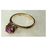 10k Pink Sapphire Ring