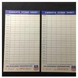 Union Pacific Railroad Canasta Score Sheets