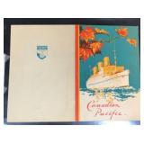 1936 Canadian Pacific Steamship Lines Menu
