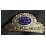 Vintage New York Central System Brakeman Badge