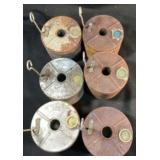 6 Vintage Railroad Arms Lantern Buckets