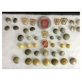 Vintage Pennsylvania Railroad Buttons & Badge
