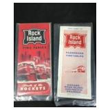 Vintage Rock Island Railroad Timetables