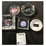 Six collectible ashtrays, Northern Pacific Xpress