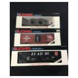 Lionel 3 Train Car Collection in org boxes