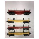 Lionel Flat Car Collection (4) Metal cars