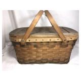 Vintage Woven Picnic Basket