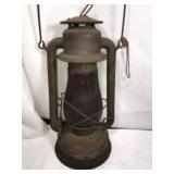 Vintage Cold Blast Kerosene Lantern Red Globe