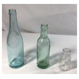 Collector Bottles (3) : Blue, Green & White