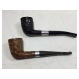 Briar Pipes (2) Wood Carved