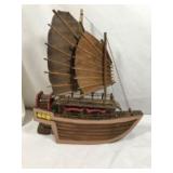 Wood Model Chinese Military/Fishing Ship