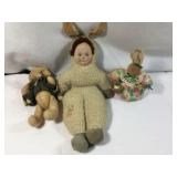 Vintage Easter Dolls All appear to be Handmade